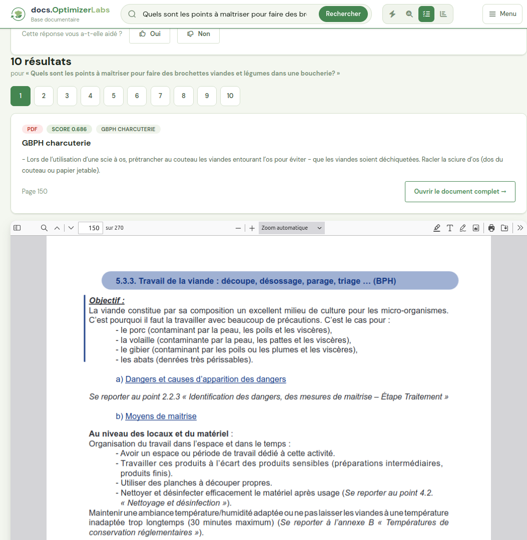 Navigation directe dans le PDF source à la bonne page